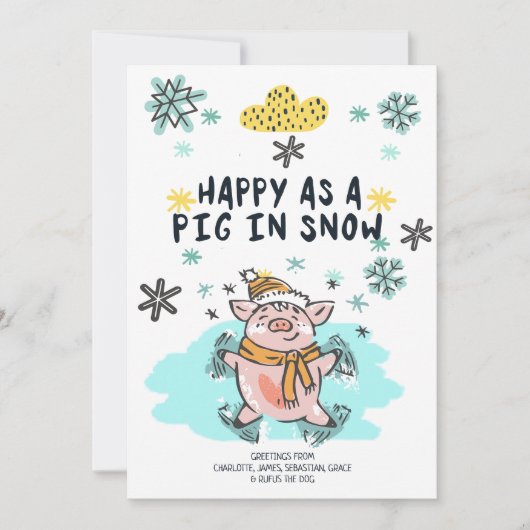 Frohes Schwein zu Weihnachten (Vorderseite)