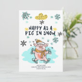 Frohes Schwein zu Weihnachten (Stehend Vorderseite)