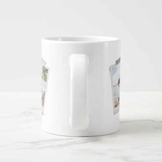 Frohes Sentiments Schnappschuss Spezielle Tasse (Rückseite)