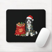 Frohes Sheepadoodle Weihnachtslicht Hundemutter Sh Mousepad (Mit Mouse)