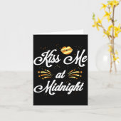 Frohes Silvester 2022 Party Kiss Karte (Gelbe Blume)