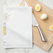 Frohes Silvester Party Champagner Jahr Geschirrtuch (Viertel Falte)