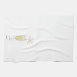 Frohes Silvester Party Champagner Jahr Geschirrtuch