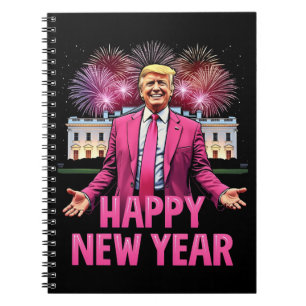 Frohes Silvester Trump Resolution 2025 Notizblock