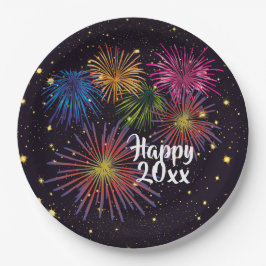 Frohes Silvesterabend-Party-Teller Pappteller