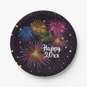 Frohes Silvesterabend-Party-Teller Pappteller