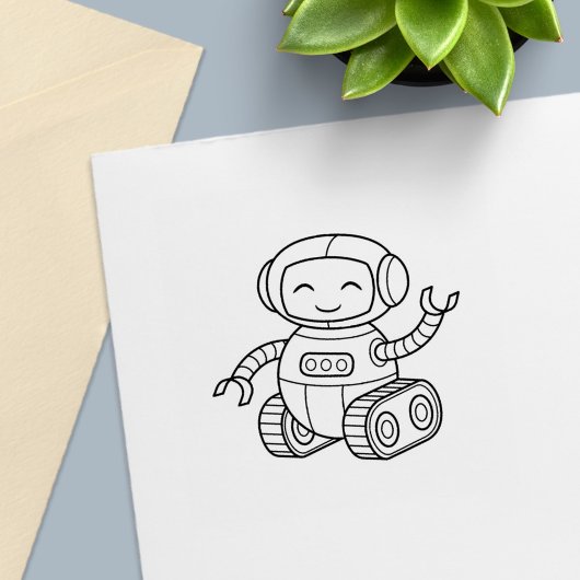 Frohes Spielzeug Robot Color Me Permastempel