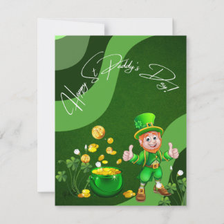 Frohes St. Paddy's Day Leprechaun-Feiertagskarte Feiertagskarte