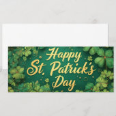 Frohes St. Patrick’s Day Kleeblatt-Design (Vorne/Hinten)