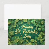 Frohes St. Patrick’s Day Kleeblatt-Design (Vorne/Hinten)