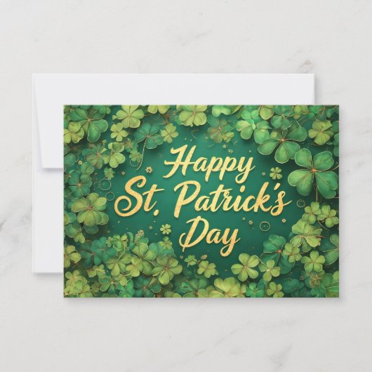 Frohes St. Patrick’s Day Kleeblatt-Design (Vorderseite)