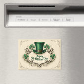 Frohes St. Patrick’s Day Kleeblatt-Design Magnet (In Situ (Geschirrspüler))