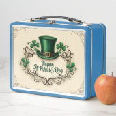 Frohes St. Patrick’s Day Kleeblatt-Design Metall Brotdose (Beispiel)