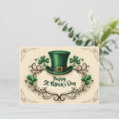 Frohes St. Patrick’s Day Shamrock-Design (Stehend Vorderseite)