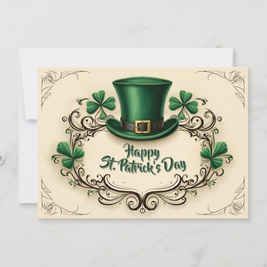 Frohes St. Patrick’s Day Shamrock-Design (Vorderseite)