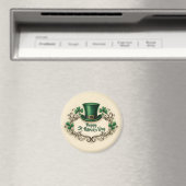 Frohes St. Patrick’s Day Shamrock-Design Magnet (In Situ (Geschirrspüler))