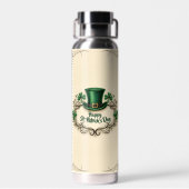 Frohes St. Patrick’s Day Shamrock-Design Trinkflasche (Rückseite)