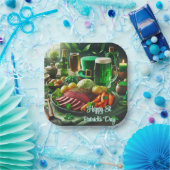 Frohes St. Patrick's Day Abendessen Papierplatte Pappteller (Party)