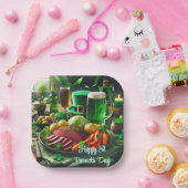 Frohes St. Patrick's Day Abendessen Papierplatte Pappteller (Party)