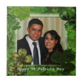 Frohes St. Patrick's Day Foto Fliese (Vorderseite)