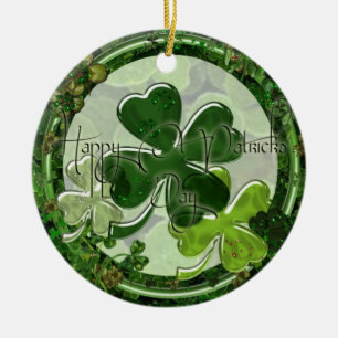 Frohes St. Patrick's Day Foto Keramik Ornament