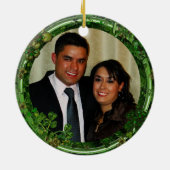 Frohes St. Patrick's Day Foto Keramik Ornament (Hinten)