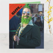 FROHES ST.PATRICK'S DAY FUNNY Grußkarte Karte (Gelbe Blume)
