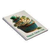 Frohes St. Patrick's Day Glückscupcake Notizblock (Rechte Seite)