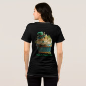 Frohes St. Patrick's Day Glückscupcake Tri-Blend Shirt (Rückseite voll)