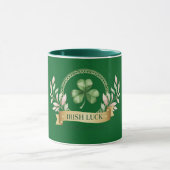 Frohes St. Patrick's Day Good Luck Bierkrug Tasse (Zentrum)