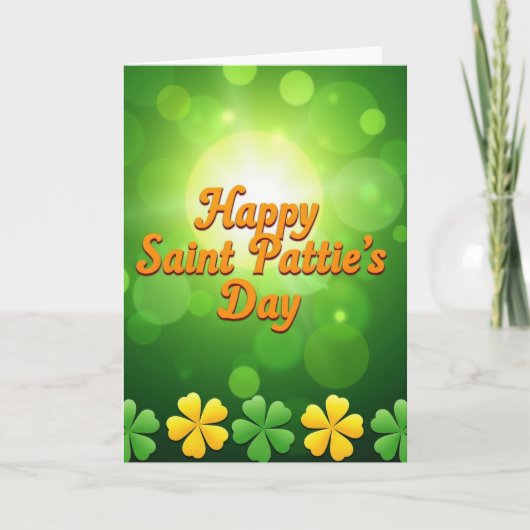 Frohes St. Patricks Day Grüne Karte (Vorderseite)