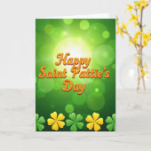 Frohes St. Patricks Day Grüne Karte (Gelbe Blume)