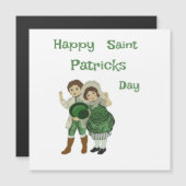 Frohes St. Patrick's Day Grußkarte Magnetkarte (Vorne/Hinten)