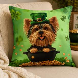 Frohes St. Patrick's Day Hund Kissen