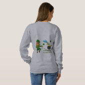 Frohes St. Patrick's Day Leprechaun Regenbogen Sweatshirt (Schwarz voll)