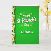 Frohes St. Patrick's Day Opa Karte (Gelbe Blume)