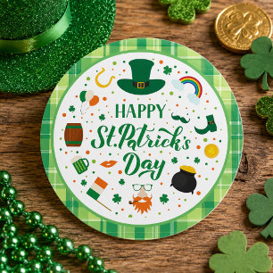 Frohes St. Patrick's Day Party Runder Aufkleber