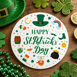 Frohes St. Patrick's Day Party Runder Aufkleber