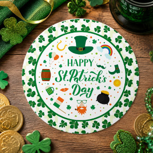 Frohes St. Patrick's Day Party Runder Aufkleber