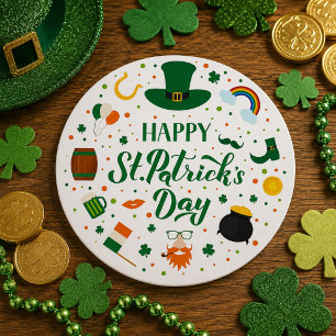 Frohes St. Patrick's Day Party Runder Aufkleber