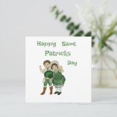 Frohes St. Patrick's Day Postkarte (Stehend Vorderseite)