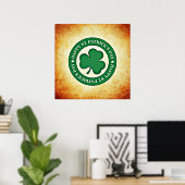 Frohes St. Patrick's Day Shamrock-Plakat Poster (Heimbüro)