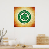 Frohes St. Patrick's Day Shamrock-Plakat Poster (Küche)
