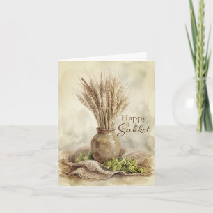 Frohes Sukkot-Weizen Karte