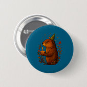 Frohes Tag des Murmeltieres Feiertag Lustiger Murm Button (Vorne & Hinten)
