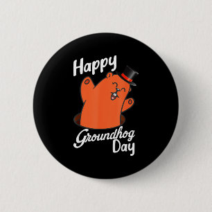 Frohes Tag des Murmeltieres Lustiger Waldmurmeltie Button