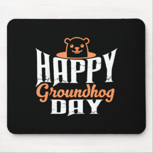 Frohes Tag des Murmeltieres Lustiges Süßes Murmelt Mousepad