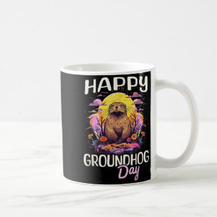 Frohes Tag des Murmeltieres Süße Vintage-Kunst Gra Kaffeetasse