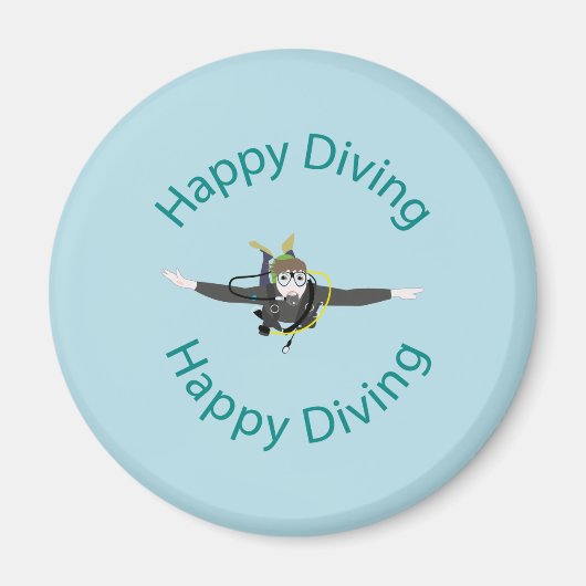 Frohes Tauchen Magnet (Vorne)