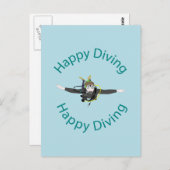 Frohes Tauchen Postkarte (Vorne/Hinten)